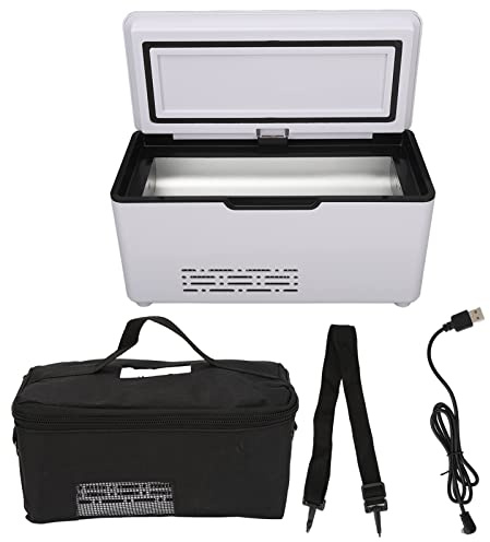 CraftNestUK Enfriador de insulina portátil, refrigerador de viaje, mini enfriador de insulina constante USB con pantalla LED