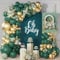 Kit Arco Palloncini Verde Scuro Oro, 119pcs Kit Ghirlanda Palloncini Oro Verde con Palloncini Verde Salvia, Arco Palloncini Baby Shower Verde Smeraldo, Decorazione Compleanno Verde Jungle Safari