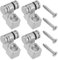 YINETTECH 4PCS Double roller string trees with mounting screws String Tree Retainer for Electric Guitars Compatible with Strat Stratocaster Tele Telecaster Compatible withTele Start Silver
