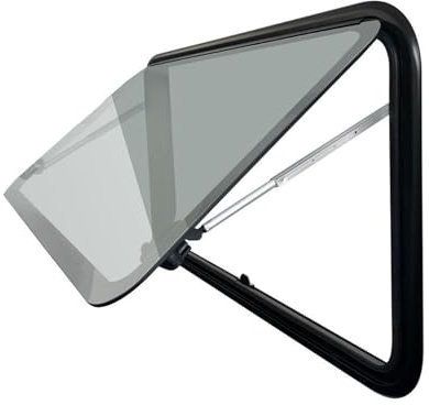 Ventana de inclinación para Autocaravana, Ventana Lateral de Caravana, Ventana de Ventana Deslizante Tintada para Autocaravana, Caravana, camioneta, Autocaravana,500x350mm