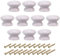 PATIKIL 1-3/8 Inch Knobs, 10 Pcs Round Drawer Dresser Knobs Wood Handles Knobs Drawer Pulls with Screws for Kitchen Cupboard Furniture Door, Purple