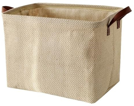 Spesh Aufbewahrungsboxen Jute Aufbewahrungskorb Ordnungsboxen Jute Korb für Schränke/Regal/Schlafzimmer/Wohnzimmer/Kinderzimmer/Badzimmer（38 * 27 * 28cm,Welle Textur）