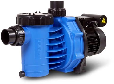 BADU Alpha 12 Poolpumpe - Selbstansaugend mit 12 m³/h Leistung - 230V - Geräuschoptimiert - Für Pools bis 60 m³ - Chlor- und Salzwassergeeignet - IP55