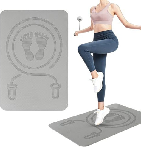 Défaut de sauter la corde - Absorbant le tapis de fitness sans glissement pour l'entraînement intérieur, le tapis de yoga résistant et silencieux | Stabilité élevée-stabilité, étalage et