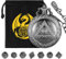 Mini DND Würfel Set, mit Steampunk Dreieckiges Auge Taschenuhr Schale Hülle, 7-teilige Polyedrische Metall D&D Würfel, DND Geschenktüte mit Drachen Logo, Rollenspiel Brettspiel-Zubehör, Dunkel Silber