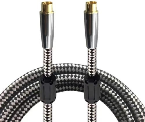 NVZPG AP Blindaje de Cable Premium de S-Video a S-Video for decodificador de TV, monitores de proyector de DVD, Cable S Video OFC de 4 Pines M/M 1M 2M 3M 5M 8M 10M(White,75cm)