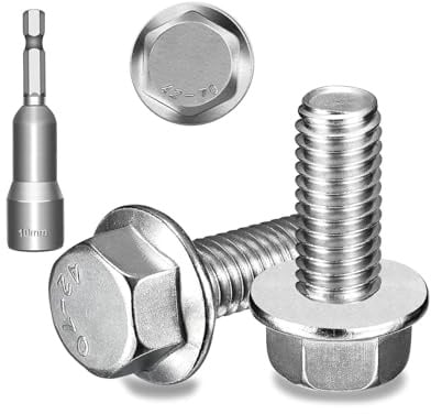 Ezitruz 30Stk Flanschschraube Sechskantschraube M6x12mm Bundschraube DIN 6921 Edelstahl A2 V2A Schrauben Mit Flansch Für Möbeln, Bauwesen, Ingenieurwesen