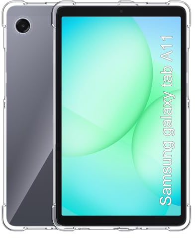 Effcotuo Funda para Samsung Galaxy Tab A11 8.7 Pulgadas Cover Ultra Fina Silicona Transparente Soft TPU Carcasa Protector Airbag Anti-Choque Caso