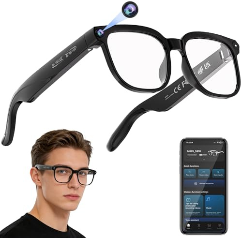 AI Smart Glasses with Camera, 4K Video, Real-Time Translation, AI Assistant