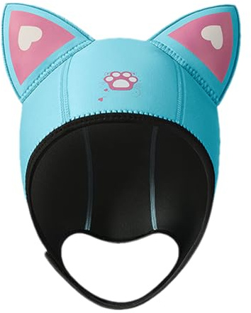Diving Hood Adjustable Keep Warm Sunshade Stretchy Neoprene Full Coverage | Diving Hat Cat Ears for Beach, Swimming, Snorkeling, Surfing, Water Sports, Outdoors Activities, Coast, Sea, Lake, Pools