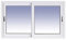Ventanastock Ventana de Aluminio 1000x600 Corredera 2 hojas Climalit