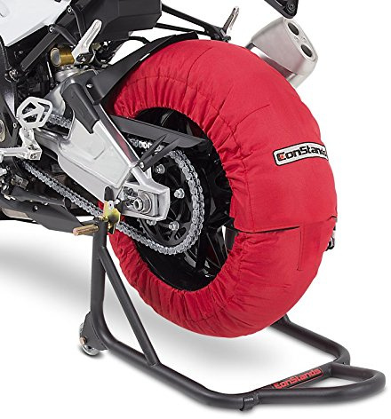 ConStands - Motorrad Reifenwärmer für Yamaha YZF-R6, YZF-R1 Räder Set rot 60-80°C, 17 Zoll