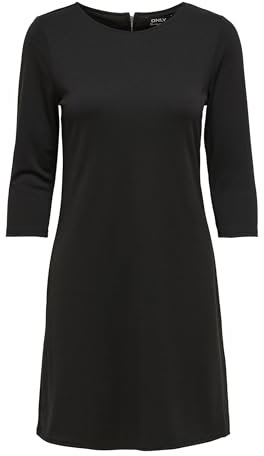 ONLY Mini Skater Kleid mit Reißverschluss Rundhals 3/4 Arm Kurz Freizeit Regular Fit Casual ONLBRILLIANT