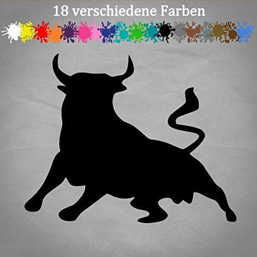 Stier Aufkleber 15x12cm EL Toro Bulle Tauro Plott Sticker Spanien Autokleber GTI in 18 Farben