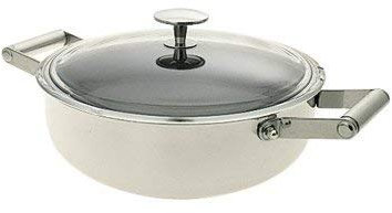 SERAFINO ZANI Vickers Tegame cm 32 c/Coperchio Acciaio Esterno Antiaderente Interno INDUZIONE
