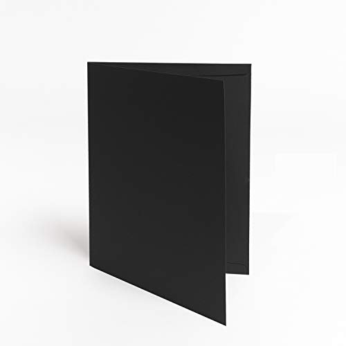 werbegruen Urkundenmappe 50 Stück A4 Schwarz Hochwertig | Stabiler, DIN A4 320g/m² Karton | Made in Germany | Zeugnismappe, Dokumentenmappe, Kondolenzmappe, für Zertifikate & Auszeichnungen