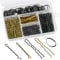 FOCCTS 300 Pcs U Épingles à Cheveux，Métal Invisible Bobby Pins et 100 Pièces Bandes de Cheveux en Caoutchouc avec Boîte de Rangement en Plastique pour les Filles et les Femmes
