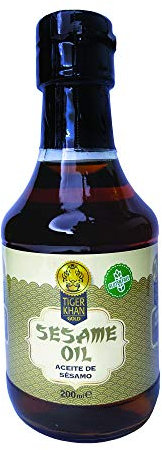 TIGER KHAN Aceite Vegetal de Sésamo para Reforzar el Sabor 200ml | Pack de 12