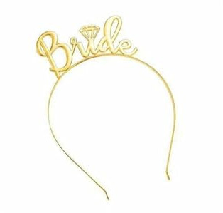 PSL Diadem für die zukünftige Braut, Tiara, Krone, Stirnband, Junggesellinnenabschied, Tiara, Krone, Junggesellinnenabschied, Gastgeschenke, Mädchen, Kopfschmuck für Junggesellinnenabschiede (Gold)