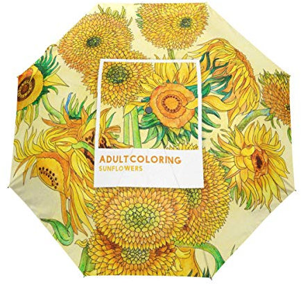Sunflowers Vincent Van Gogh Parapluie pliant coupe-vent pluie Ouverture et fermeture automatique Parapluie de voyage Protection UV pour homme et femme