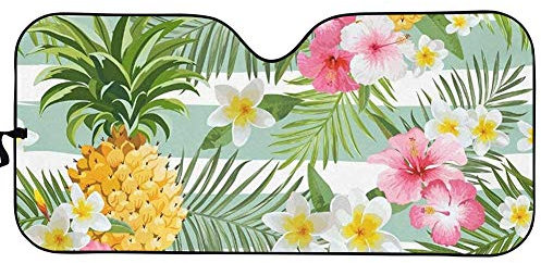 Amzbeauty Parasol Delantero para Parabrisas de Coche con Diseño de Girasol, Lobo, Perro, Gato, Tiburón, León