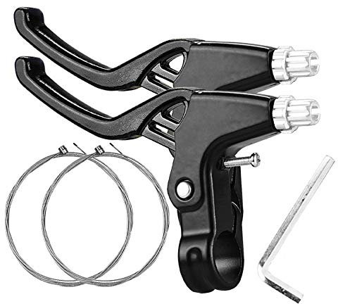 MOPOIN Bremshebel, Bremsgriffe Fahrrad Kinderfahrrad Fahrradbremsgriff Fahrradlenker aus Aluminiumlegierung für Meisten Fahrräder Schwarz