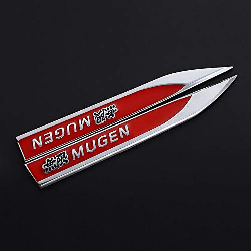 1 Paar 3D-Auto-Aufkleber aus Metall für Honda Mugen Accord Civic Crv City Jazz Hrv Civic 2011 (Mugen Stickers1)