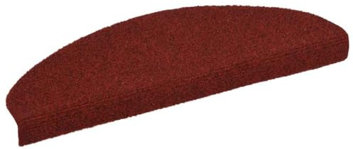 vidaXL Stufenmatten Selbstklebend 10 STK. 65x21x4 cm Bordeauxrot Halbrund Groß