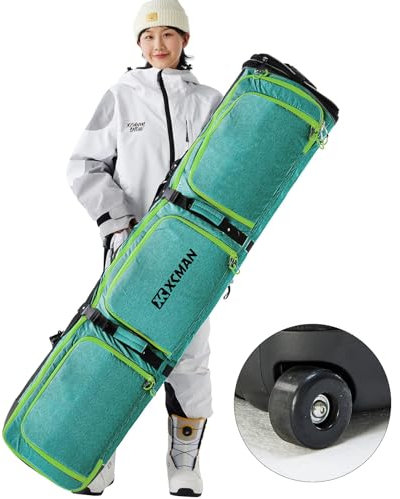XCMAN Roller Snowboardtasche mit Rollen, verstellbare Länge Snowboard-Tasche Für -Skitrage-Rucksack Flugreisen geeignet