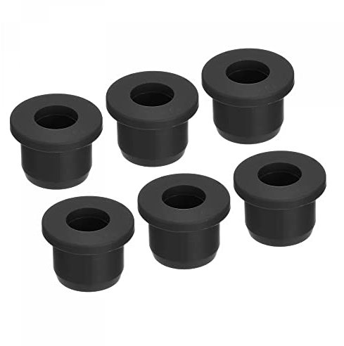 sourcing map 6 Stück Gummitülle Halterung Durchmesser 33/64 (13mm) Runde T-Typ für Kabel Organisieren und Schützen