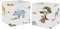 Sweet Jojo Designs Jungle Animals Foldable Fabric Storage Cube Bins Boxes Organizer Toys Kids Baby Set of 2 Dark Hunter Green Yellow Grey Black White Wildlife Safari Elephant Giraffe Monkey Leopard
