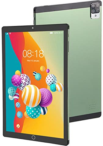 Tablet PC con Android 12, 10.1 Pulgadas 1080P IPS HD,6GB RAM 128GB ROM,CPU MT6592 de 10 Núcleos,Ranura para Tarjeta SIM Dual,WiFi de Doble Banda, Bluetooth 5.0,Tableta con Batería de 8800 MAh(Verde)