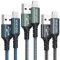 Câble iPhone Chargeur iPhone [2m/Lot de 3] Cable Lightning USB MFi Certifié Cordon iPhone Nylon Tressé Fil Solide Charge Rapide Compatible avec iPhone 14 13 12 11 X 8 7 6 5 SE