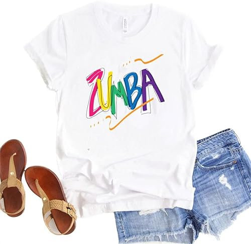 Zumba Athletic Short Sleeves Grafik Bedruckt T-Shirt Tanz Workout Top Casual T-Shirt für Frauen Slim Fit