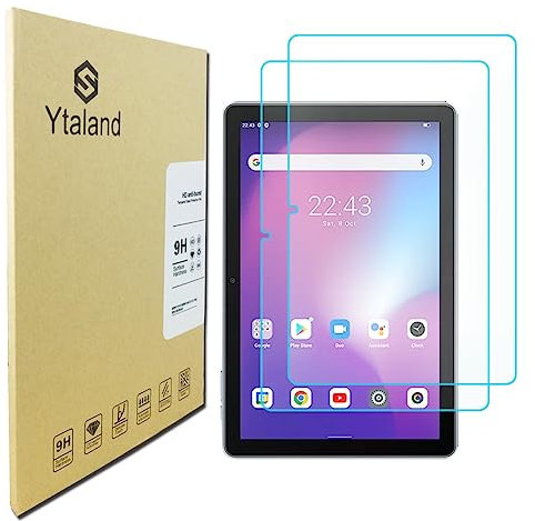 Ytaland Verre Trempé Compatible avec Blackview Tab 7 WiFi/Tab 8 WiFi Tablette 10,1 pouces, Film Protection écran sans Bulles d'air Ultra Résistant Transparent Dureté 9H Glass, Lot de 2