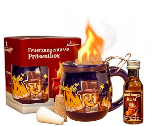 Feuerzangentasse 1er-Set, mit Rum, Blau/Rühmann - für Feuerzangenbowle