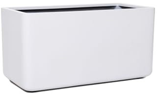 VIVANNO Pflanzkübel Blumenkübel mit Rollen Maxi Round 80x40x40 - Weiß Matt