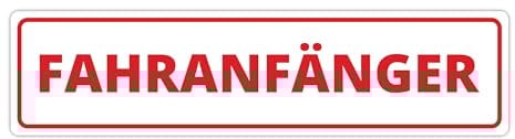 Anfänger Schild Auto - Verschiedene Typen - Fahranfänger Schild Auto Ideal für Neulinge - Sticken für Anfänger Lesbar aus Großer Entfernung - Wohnmobil Aufkleber (Fahranfanger_1)
