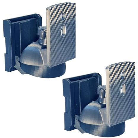 Soporte de Altavoz Universal para Pared Gira 180º inclina 80º soporta 3,5 kg Soporte de Altavoces Cornetas Barra de Sonido (Negro X2)