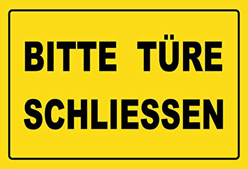 Ontrada Holzschild 20x30cm Bitte Türe schließen Holz Schild