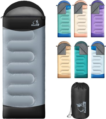 Xelaro Sleeping Bags for Adults Kids,3 Season Cold&Warm Weather Waterproof Lightweight Sleeping Bags for Camping Hiking Outdoor Travel
