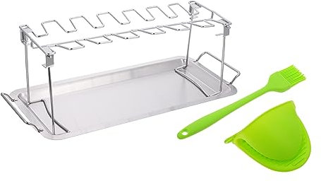 CIYODO 1 Jeu Grille de Cuisse de Poulet rôti Grille Barbecue poele Grill Gril à Charbon rôtissoire à Poulet Verticale Support de pilons de Poulet Barbecue Grille de Cuisson Extérieur