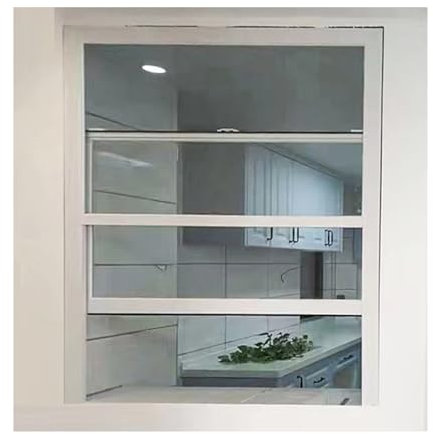 LVLDAWA Schiebefenster, Esszimmer Mit Schiebefenstern Mit Gehärtetem Glas, Unterputz-Horizontal-Schiebefenster Für Scheunen, Garagen(Größe:75X90CM)