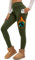 Havideto Thermo Leggings Damen Winter High Waist Fleece Gefüttert Leggins Warme Dicke Plüsch Leggings Stretch Blickdicht mit Taschen Grün M