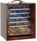 WELIDAY Miniature Carrying Case for Collectibles Miniatures, Wooden Display Cases with 6 Trays, Miniature Display Case Miniatures Transport Case (Reddish Brown)
