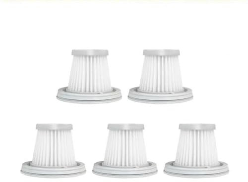 MKVAXR for Xiaomi, for Mijia Handy Staubsauger SSXCQ01XY, Home Car Mini Wireless Hepa Filter Ersatzteile Ersatz Zubehör H13 Ersatz-Vakuumfilter(5 Filters)