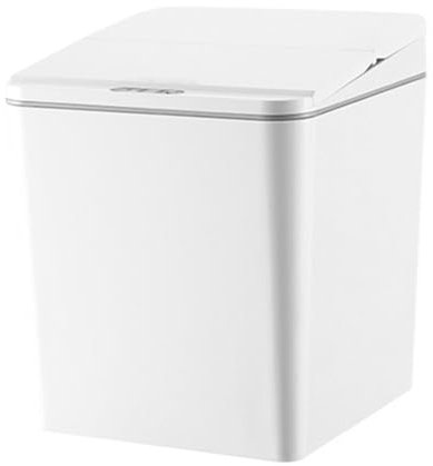lvifloae Mini poubelle de comptoir, petite poubelle automatique fine 6 L carrée avec capteur intelligent, poubelle de voiture, organisateur, édition batterie, blanc (6L)
