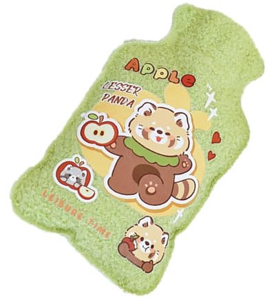 Heating Water Bag, Heating Water Bottle Cute Cartoon Water Bag Portable Heating Pad Water Filled Winter Accessories Reusable Plush Water Pouch for Adult