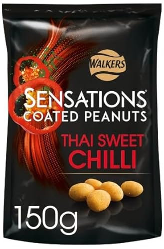 6 x Coated Peanuts Thai Sweet Chilli 150g Tasty Treat Delicious Perfect for Sharing with Friends and Family