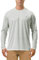 Roadbox Men's UPF 50+ UV Sun Protection Shirts, Long Seleeve Swim Rash Guard Quick Dry, SPF Breathable Gym T-Shirt for Running Hiking Fishing Grey